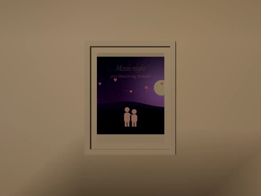 A framed picture in the hall